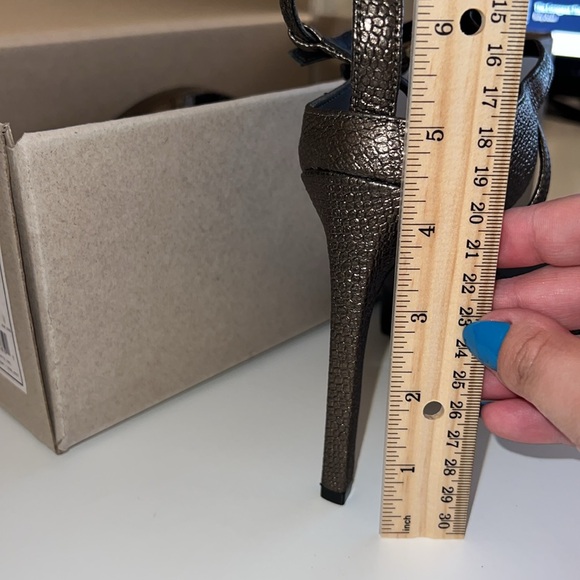 Calvin Klein Silver Gray Stiletto High Heels Strappy - Picture 9 of 9